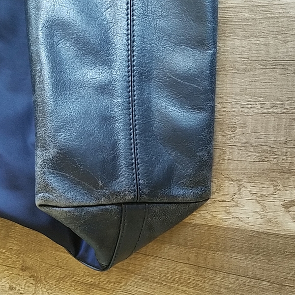 Tory Burch Navy Blue Nylon Cinched Tote Bag - Picture 8 of 14